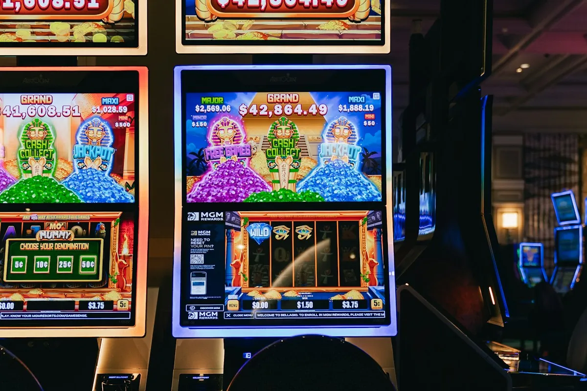 Mesin slot online dengan simbol wild menempel di gulungan menampilkan fitur sticky wild bonus