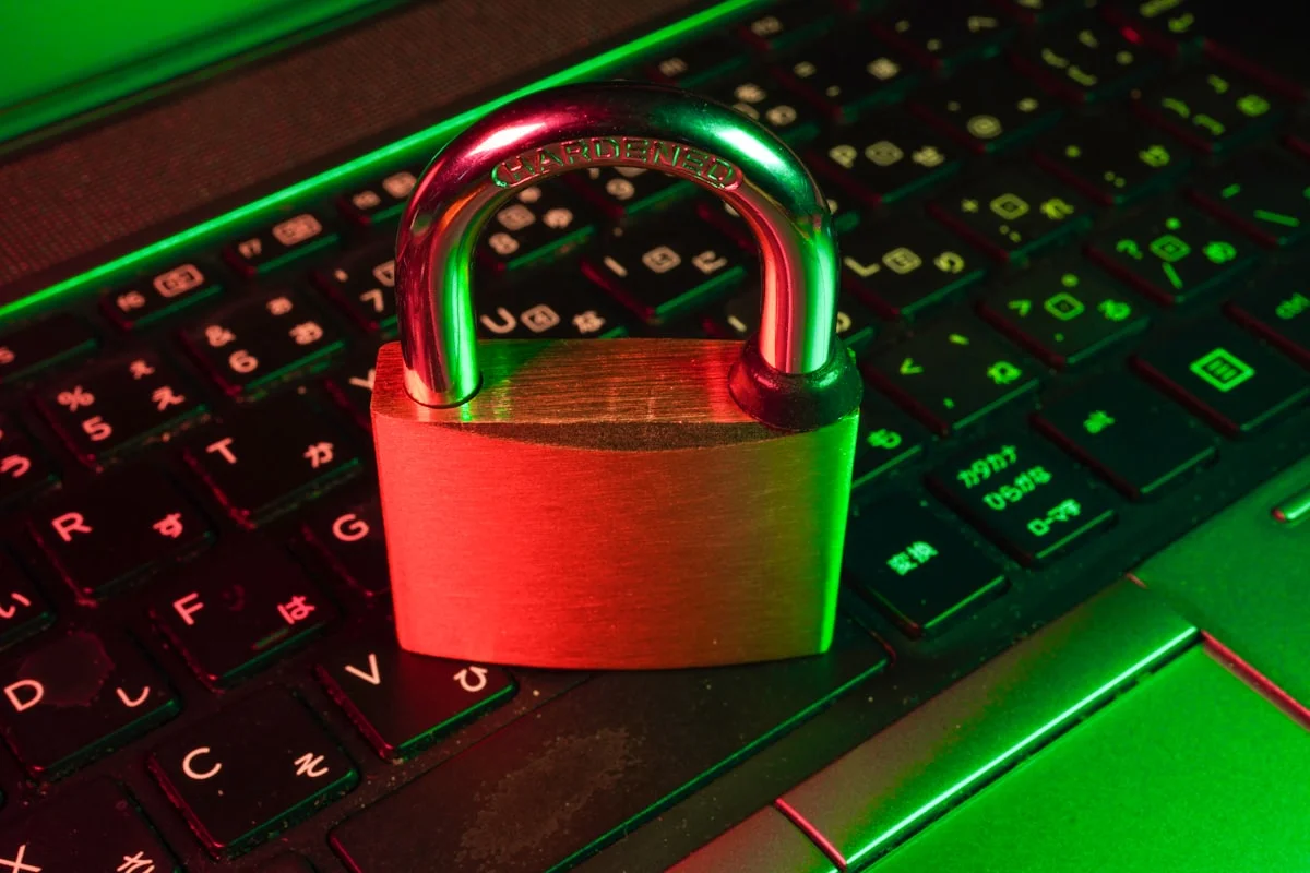 Digital security padlock concept representing password manager apps
