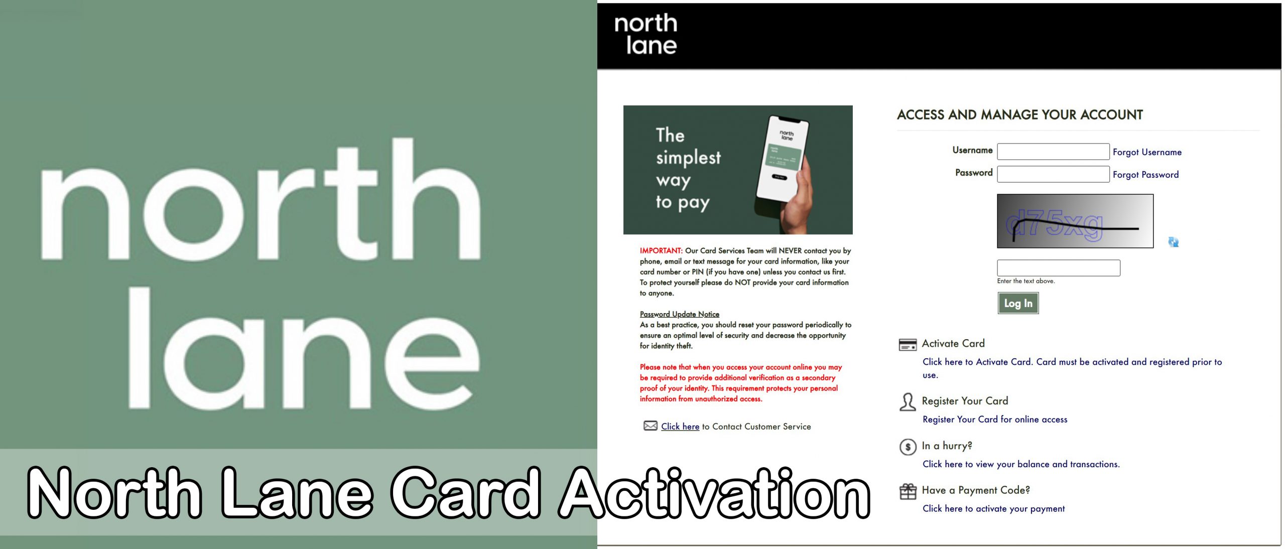 North Lane Card Activation