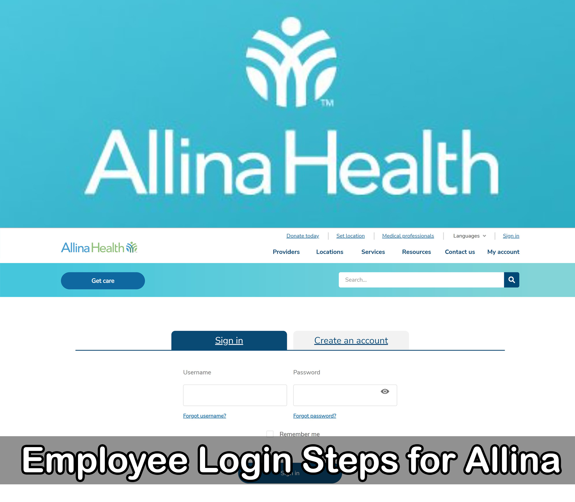 Employee Login Steps for Allina