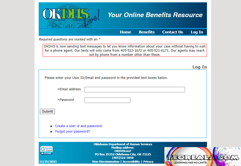 How to Login to Your Okdhslive Account