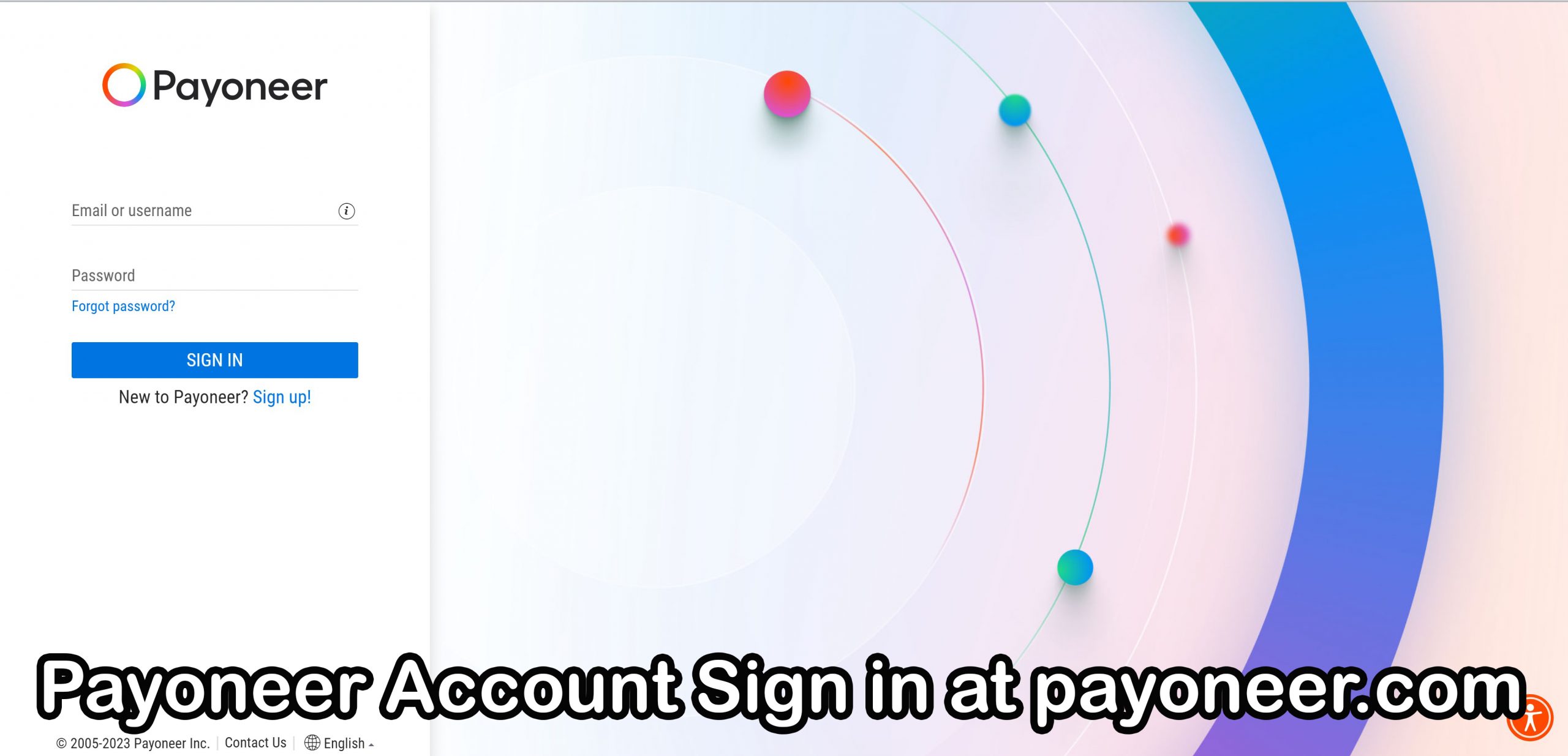 Payoneer Account Sign in at payoneer.com