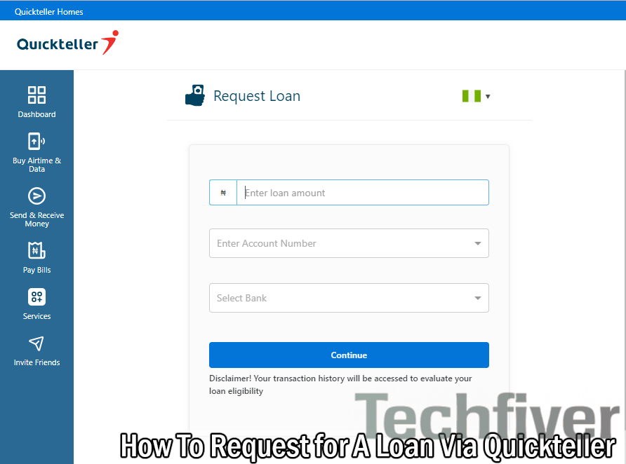 How To Request for A Loan Via Quickteller